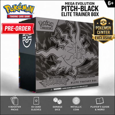 Pokémon Mega Evolution: Pitch Black Pokémon Center ETB Exclusive | Presale 7-17
