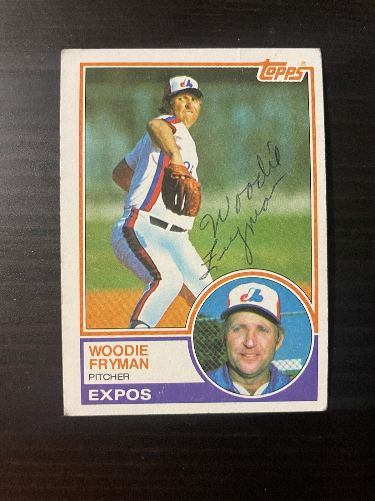 1983 Topps #137 Woodie Fryman (dec) Montreal Expos Signed Card Autographed