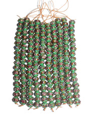 10 Strands Lamp work Glass Beads 12mm Green, Duty Paid Door Delivery.