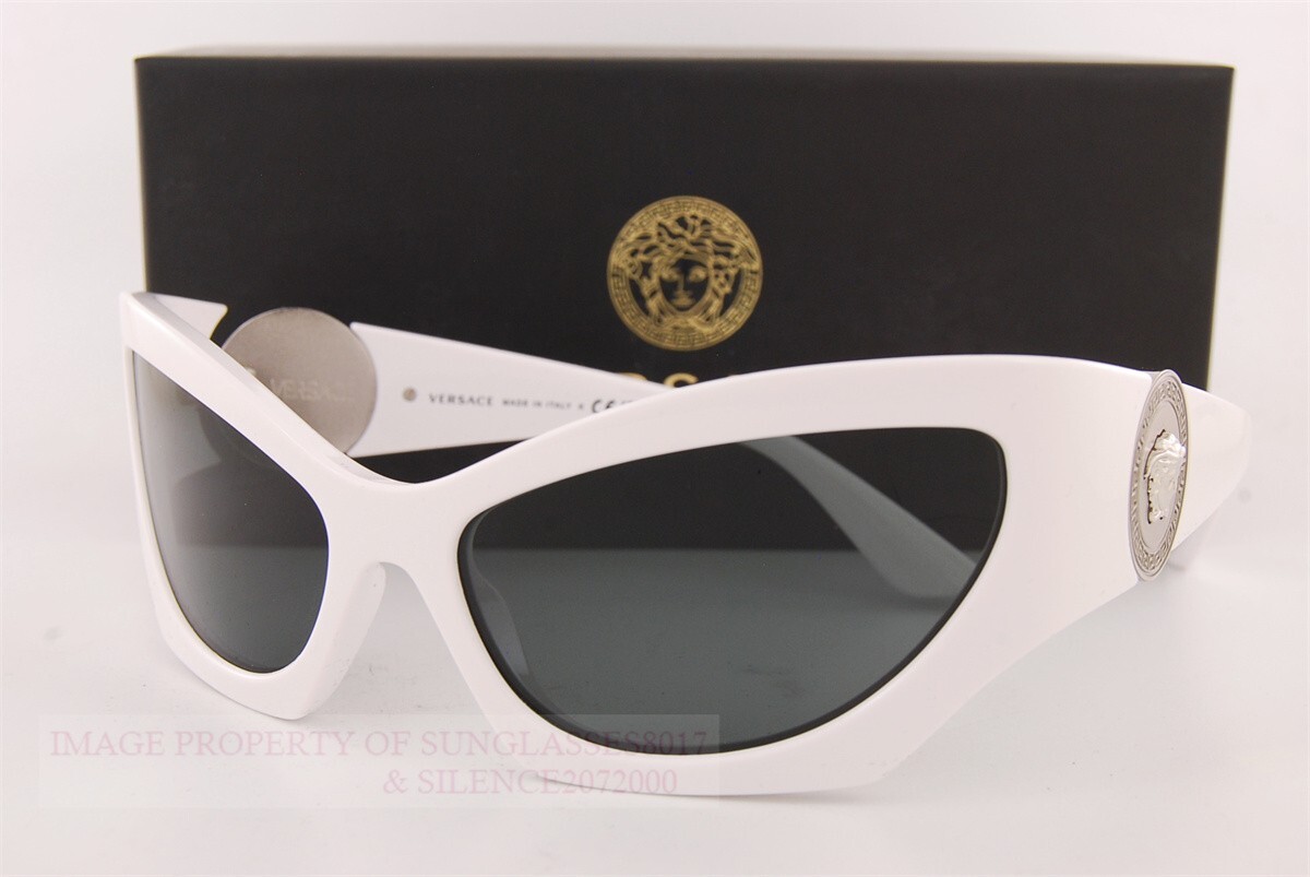 Brand New VERSACE Sunglasses VE 4450 314/87 White/Dark Grey 
