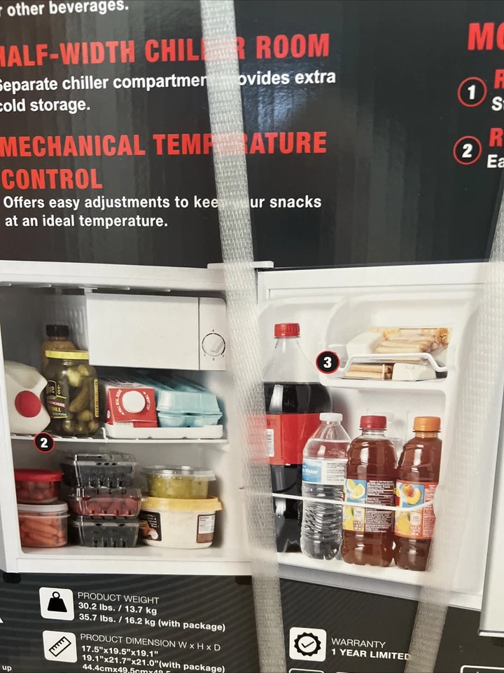 New Galanz Retro Compact Refrigerator 1.7 Cu NWB Local Pick Up Only - Image 3 of 4