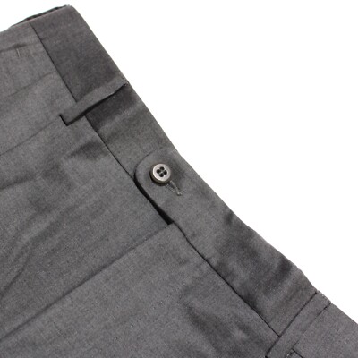 Zanella Platinum NWT Pleated Dress Pants Size 32 US Bennett In Gray 100% Wool