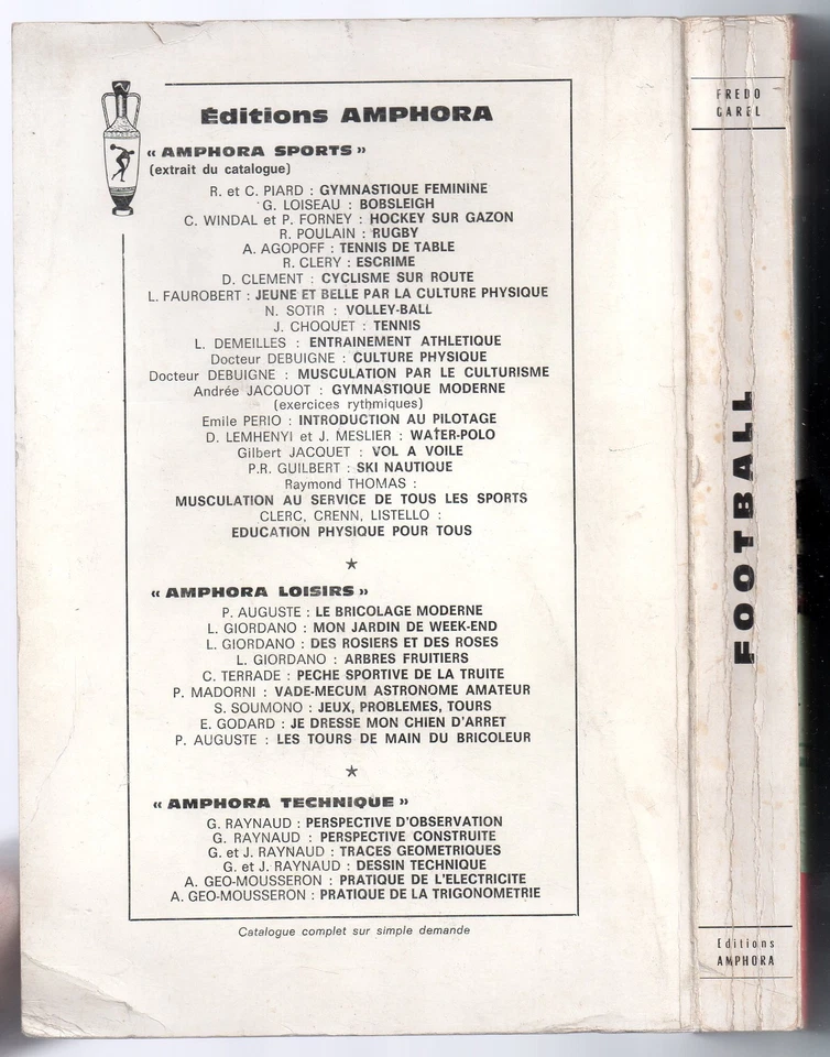 Fredo Garel Fútbol Técnica Juego Entrenamiento 1969Eo Guante Reno Deporte - Imagen 2 de 3