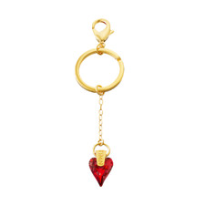 Swarovski Sarah Brightman Collection Sacred Heart Key Ring Red color Gold Plated