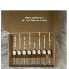MEN’S PERFUME OIL VARIETY PACK•(8) 3mL Dropper Bottles•MANY POPULAR SCENTS•