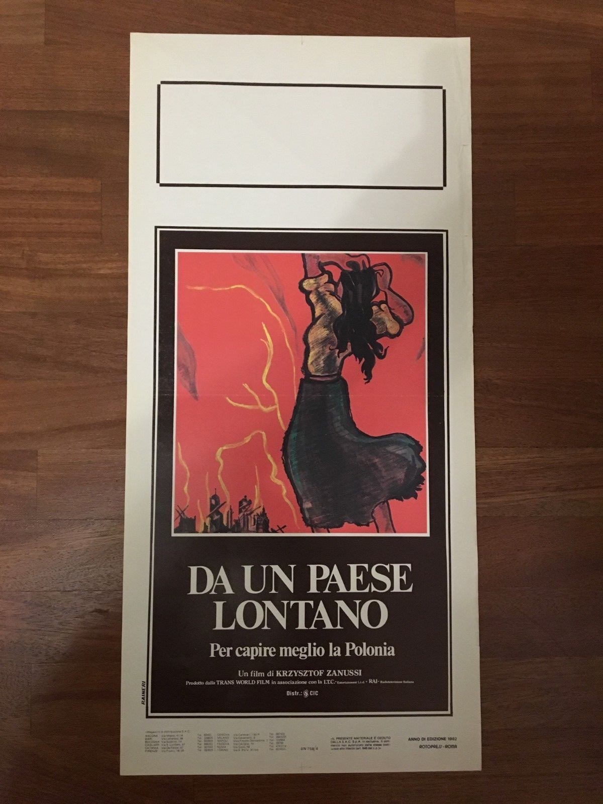 Locandina originale film Da un paese lontano (1° tipo) (1981) - Regia di Krzysztof Zanussi