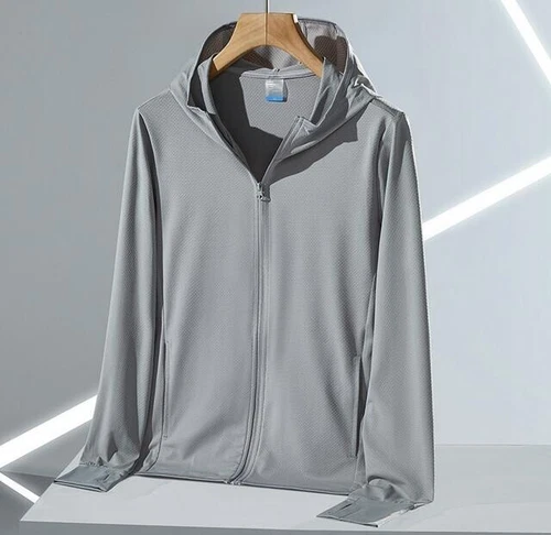 UPF50+ Eisseide Sonnenschutzkleidung für Herren Outdoor dünn atmungsaktiv UV Schutz - Bild 3 von 32