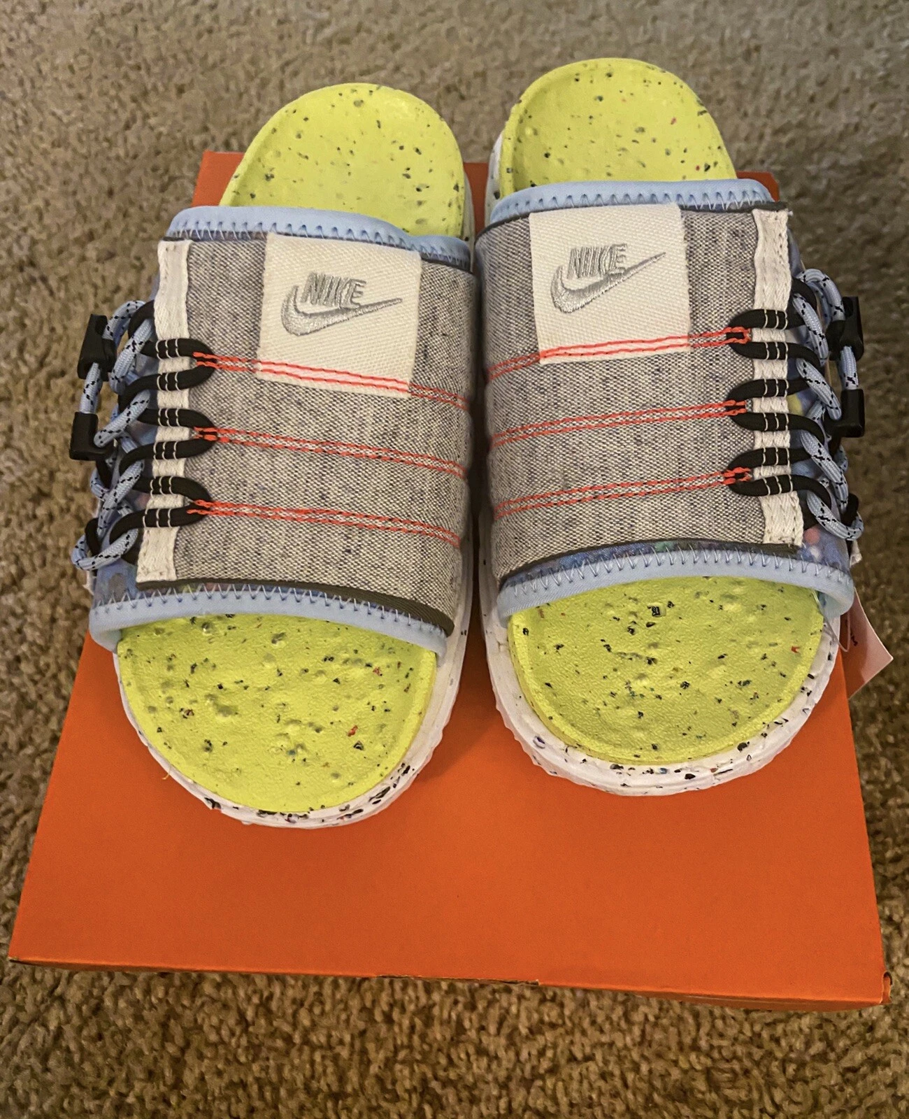 Nike Asuna Slide Uomo (taglia 4) DH0151 7004 Space Hippie