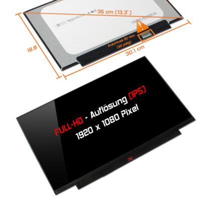 13,3'' LED Display glossy passend für Innolux N133HCE-EAA REV. C1 IPS Full-HD