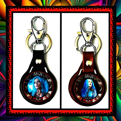 ARCH ENEMY ALISSA WHITE TWIN LEATHER KEYCHAINS