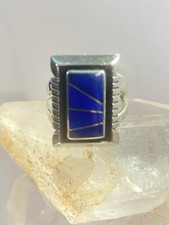 Blue Lapis ring Navajo sterling silver women
