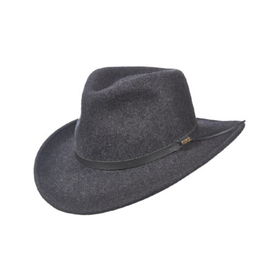 Scala Men's Anchorage Charcoal Wool Hat DF49-CHARC