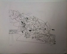 ENNIO CALABRIA incisione acquaforte 50x70 firmata numerata stampatore Caprini