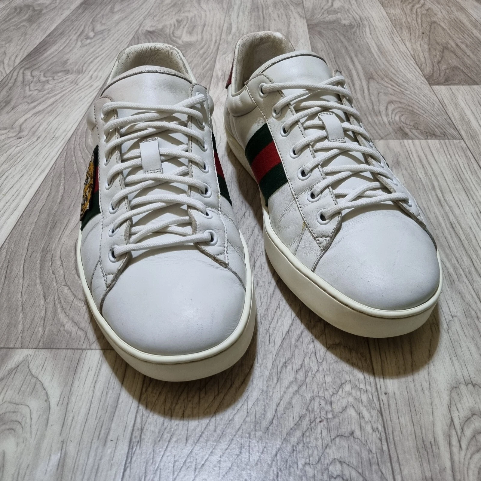 Gucci Chaussures Homme As Brodé Web Baskets Tigre Baskets Bases Taille 11 US