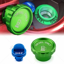 Diesel Fuel Tank Cap+DEF Cap Aluminum for Ram 2500 3500 2019-2020 2021 2022 2023