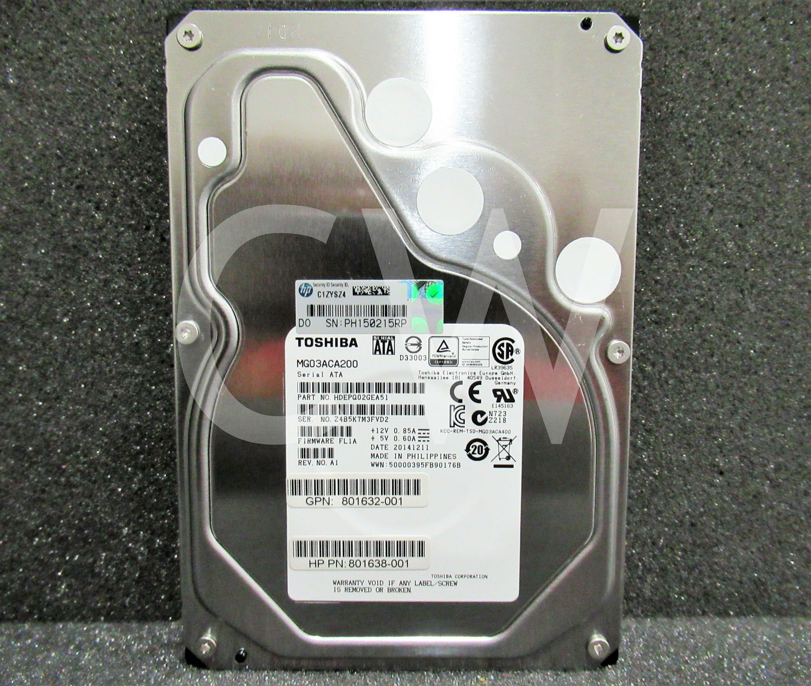 LOT OF 10 - Toshiba MG03ACA200 2TB 7.2K RPM 6Gb/s 3.5" SATA HDD Hard ...