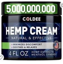 Hemp Cream 5,000,000,000 mg Joint Muscle Arthritis Inflammation Back Pain NonGMO