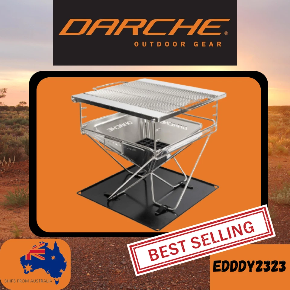 DARCHE 450 BBQ - PORTABLE STRAINLESS STEEL FLATPACK BBQ CAMPFIRE