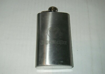 JAGERMEISTER 6 OZ FLASK STAINLESS STEEL