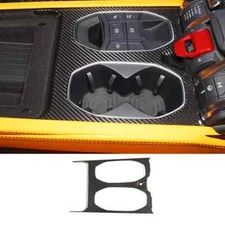 For LAMBORGHINI URUS 2018+ Real Carbon Fiber Center Consol Water Cup Holder Trim