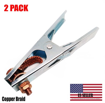 2 PCS - 300 Amp Copper Welding Arc Earth Ground clamp , PREMIUM QUALITY