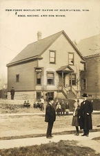 First socialist mayor of Milwaukee, WI Emil Seidel 1910 RPPC Photo Postcard Copy