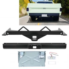 For 1973-1987 Chevy C10 Hidden Hitch and Roll Pan Kit with Light & Flip Down