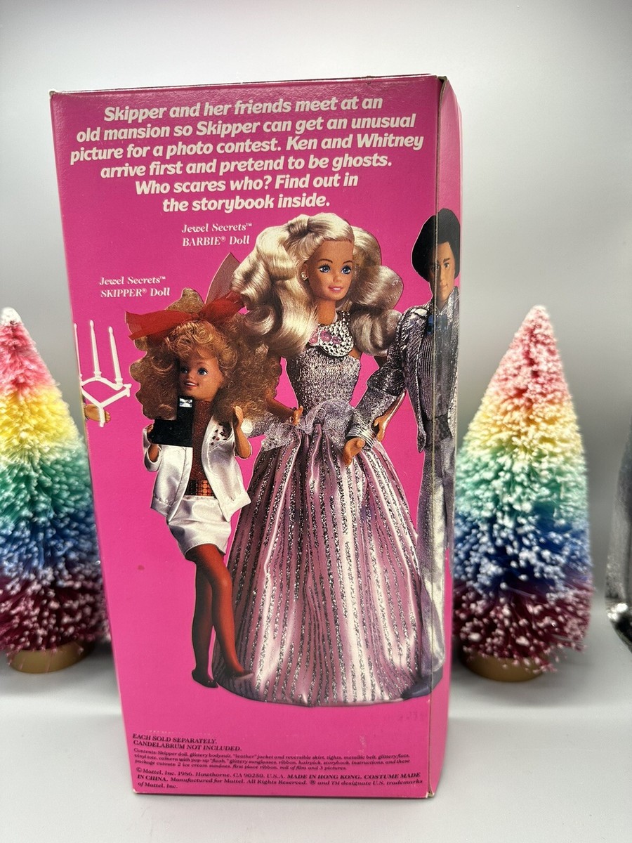 Vintage 1986 Mattel Jewel Secrets Skipper Barbies Younger Sister