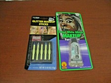 Lot of 2 HALLOWEN MAKE-UP Packages Glitter Sticks and Pearl White Glitter