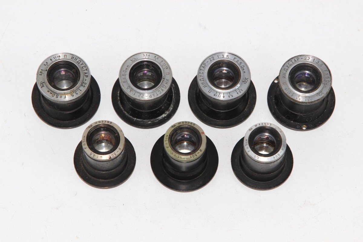 Lens INDUSTAR - 22 (3.5 / 50mm) INDUSTAR - 50 Mount M39 - 7 pieces