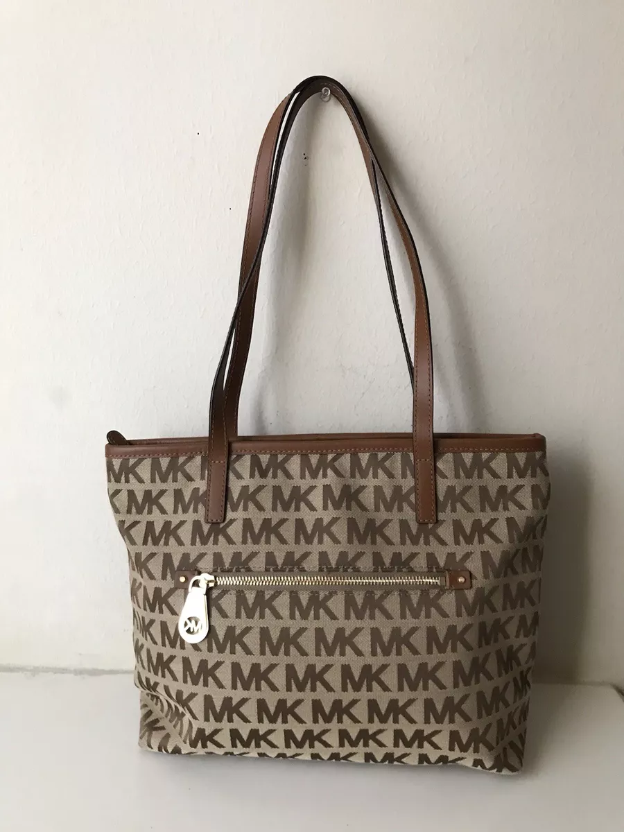 Michael Kors Jet Set Signature Logo Tote Handbag - Brown