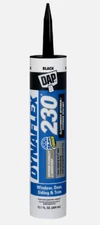 DAP DYNAFLEX 230 BLACK Silicone Door Trim Window Siding Sealant 10.1oz 18280 NEW