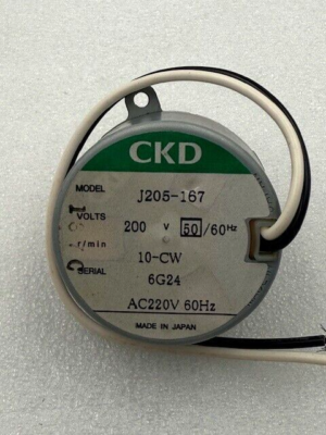 こじろう CKD J205-167 10 CW 220V 60Hz (Shaft Dia 5mm) Synchronous Motor New