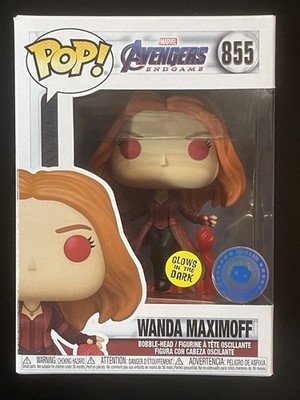 FUNKO POP Wanda Maximoff 855 Glow Avengers Endgame PIAB EXCLUSIVE DAMAGE 