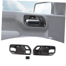 for Silverado Front Door Inner Door Handle Bowl Cover Trim for Chevy Black