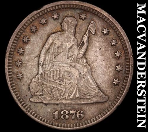 1876 Seated Liberty Quarter- Extra Fine Better Date No Reserve #i8019