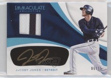 2017 Immaculate Carbon Material Signatures Blue 6/15 JaCoby Jones Auto fm0