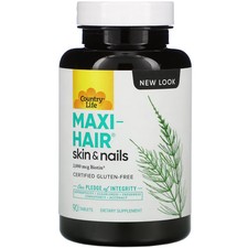 2 X Country Life, Maxi-Hair, Skin  Nails, 90 Tablets