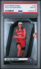 2024 Panini Prizm WNBA - AALIYAH EDWARDS #142 a - Rookie - PSA 8 - ROOKIE