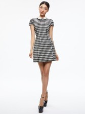 NEW $595 ALICE + OLIVIA Velia Embellished Collar Tweed Mini Dress 12