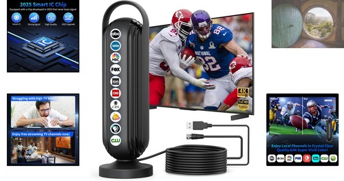 Ultimate 2025 Long Range TV Antenna - 4K Support, 200+ Channels, Quick Setup - Picture 2 of 8