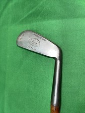 RARE Hickory Golf DEEP GROOVE W. LEITH SPECIAL MASHIE Wood Shaft Club HD240