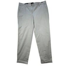 89 Talbots Relaxed Super soft Chino Ankle Length Khaki Pants Women Size 8