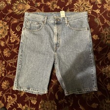 Levis 505 Mens Regular Fit Denim Shorts Light Wash Blue W36 L10