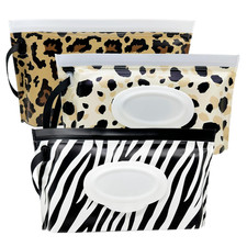 Portable Wet Wipe Pouch, Reusable Refillable Travel Wipes Holder  Case