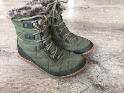 Columbia Boots Womens 8.5 Shoes Olive Green Minx Shorty III