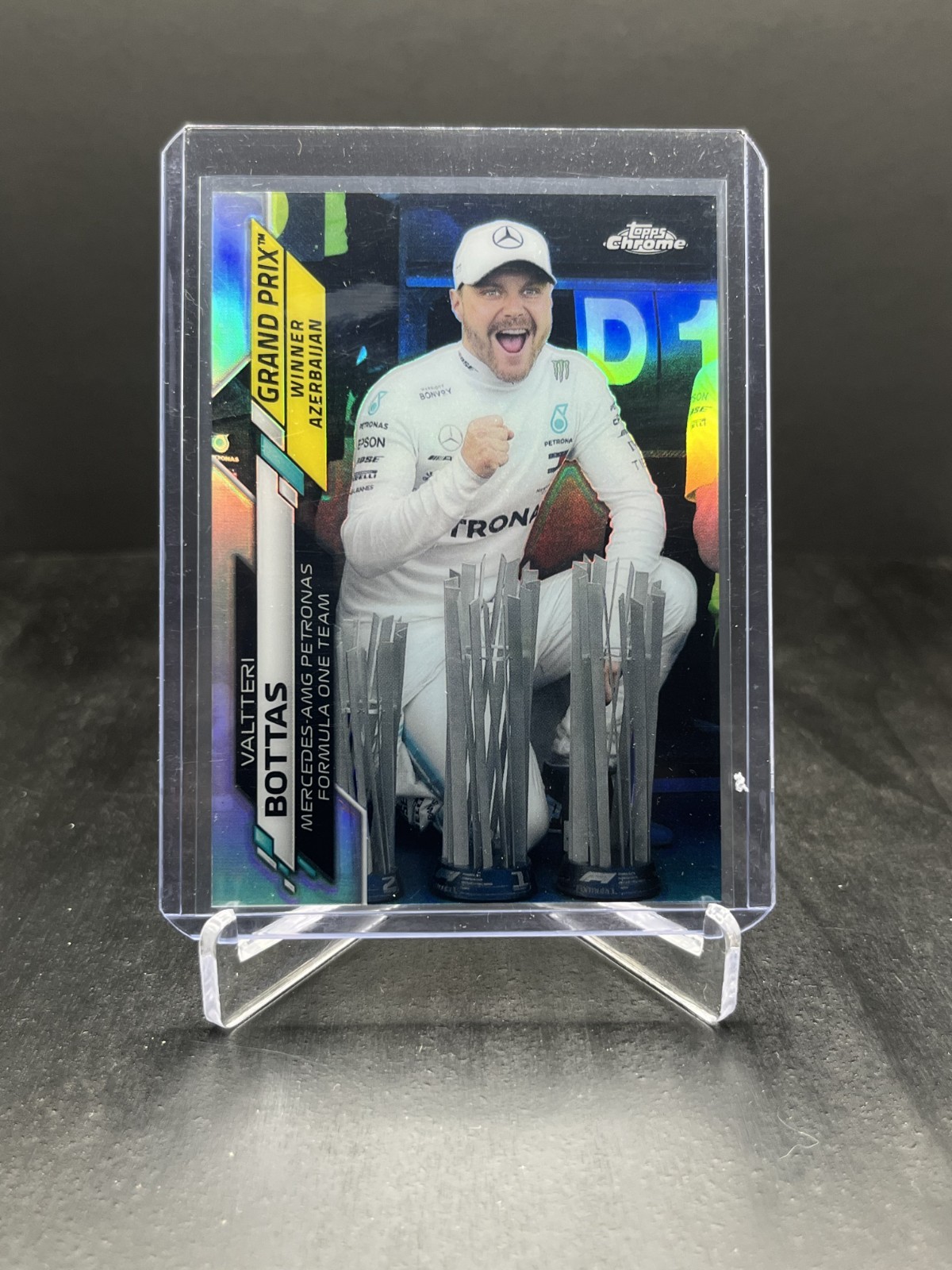 2020 Topps Chrome F1 Valtteri Bottas Azerbaijan GP Winner Refractor #136