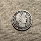 1906-o Barber Half.  "LI-TY" & Part of "BER" of LIBERTY is Visible. VG-F ZM