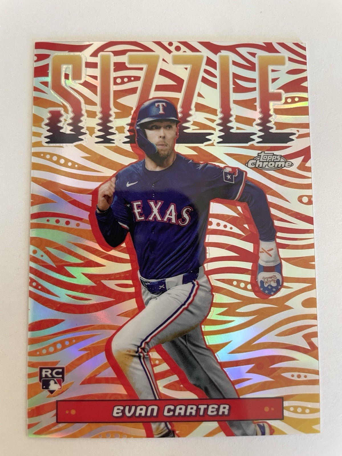 2024 Topps chrome Update - Evan Carter Rookie card RC - Sizzle - SSP