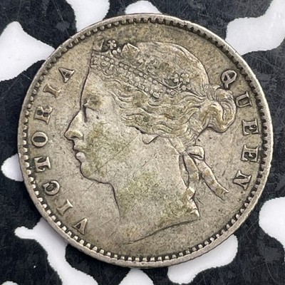 1883 Mauritius 20 Cents Lot#F3416 Silver! Nice!